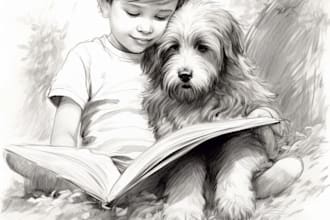 draw pet sketch pencil portrait photo drawing line art custom portrait
