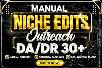 do niche edits or link insert on da50 sites