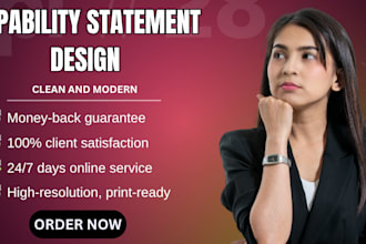 design a government capability statement business capability statement