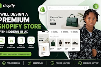 build a premium shopify website with modern UI UX design