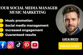 be your social media manager for your music artist and entertainment brands