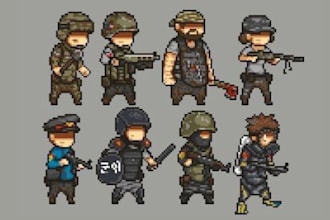 do pixel character, pixel art sprite sheet and animation,asset nsfw sprite sheet