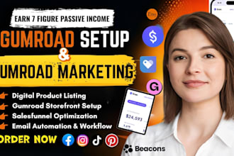setup gumroad store, gumroad promotion, gumroad digital products store, gumroad