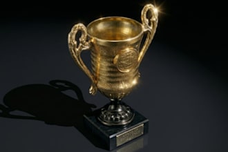 design 3d trophy model, medal, for 3d rendering and printing