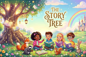 create emotional children story book illustration for KDP kids