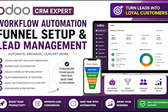 odoo crm expert for workflow automation funnel setup and lead management