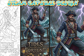 steam capsule art 2d game poster banner cover art steam capsule 2d poster design