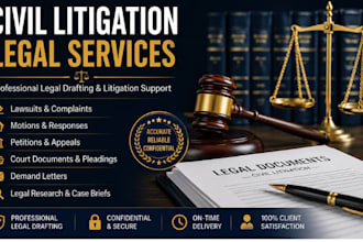 draft civil litigation legal drafting, lawsuits and court documents and appeals
