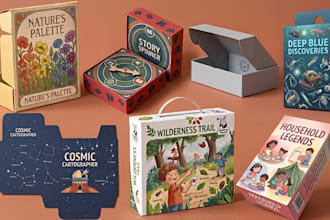 design card game box board game tcg card illustration rule book packaging mockup