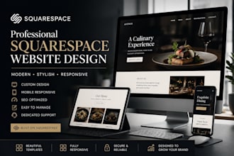 design a stylish squarespace website for restaurants and cafes