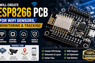 create esp8266 pcb for wifi sensors, monitoring, and tracking