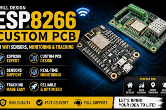create esp8266 pcb for wifi sensors, monitoring, and tracking