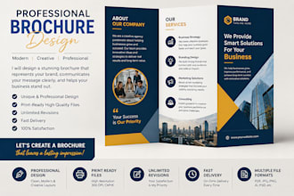 design promotional trifold brochure