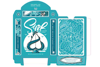 draw card game design board game art, tuck box rigid box playing card box mockup