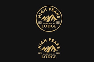 design family private mountain lodge logo