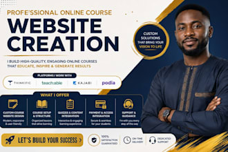 create a flawless course website on thinkific teachable or podia or kajabi