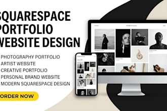 design squarespace portfolio website for photography and art