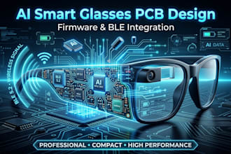 do pcb design for ai smart glasses with firmware integration and ble