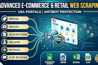 scrape usa e commerce, retail data with advanced antibot