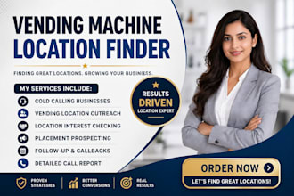vending machine locator atm placement cold calling  lead generation sales closer