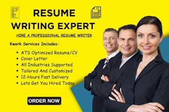 write an expert resume, CV that gets you hire