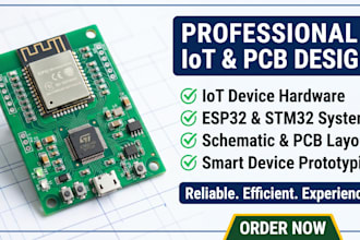 design iot pcb, esp32, stm32 embedded system and smart device hardware