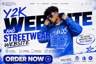 build y2k website clothing website streetwear  website y2k clothing brand