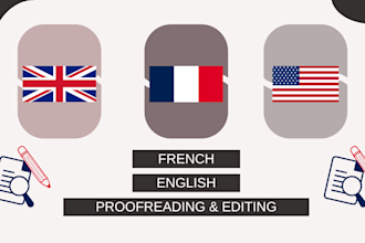 proofread and edit your english or french text