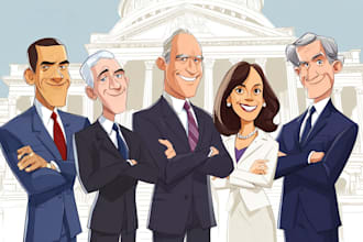 stunning digital political cartoon for political cartoon