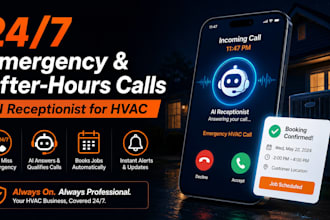 create ai receptionist for hvac emergency and after hours calls ai phone agent