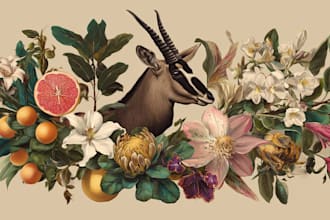 draw animal and botanical illustrations