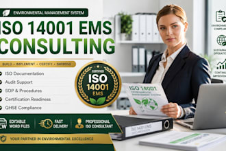 provide iso 14001 documentation, ems manual and certification support