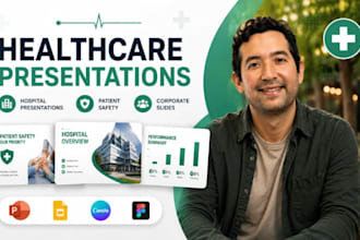 design hospital presentation, healthcare corporate slides, medical powerpoint