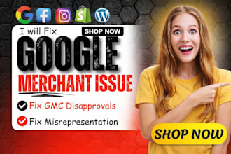 fix google merchant center misrepresentation fix suspension fix gmc shopping ads