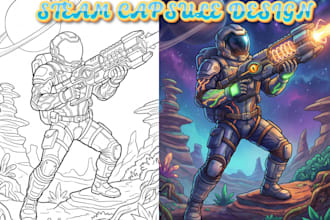 2d game poster banner steam capsule cover art steam capsule art 2d poster design