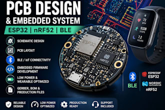 design wearable iot pcb, esp32 nrf52 ble embedded firmware system