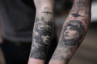create a tattoo design of tattoo sleeve