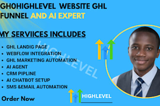 build responsive gohighlevel landing page website for you ghl website ghl funnel