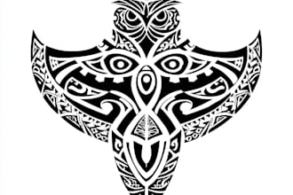 design a polynesian maori tribal tattoo