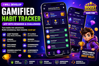 develop a gamified habit tracker app with rewards and challenges