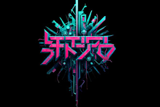 create a custom cyberpunk or futuristic or logo design