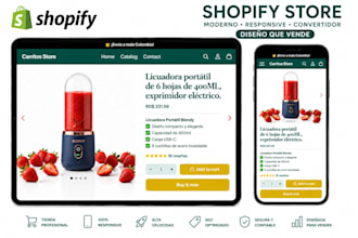 diseño tu tienda shopify profesional lista para vender