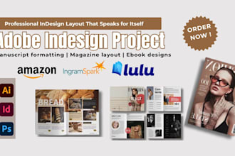 do indesign manuscript formatting,ebook design,magazine layout in adobe indesign