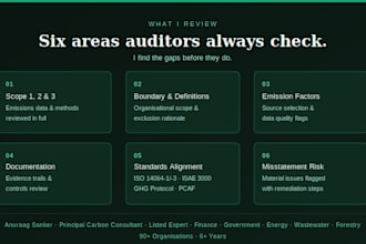 review, prepare and support you for carbon footprint audit or verification