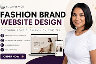 design squarespace fashion website, clothing brand and boutique website