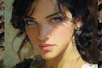 create artistic oil painting portraits