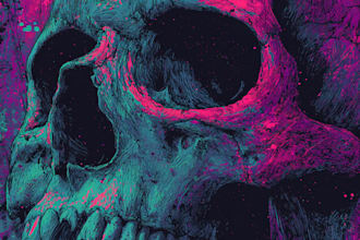 draw badass horror or skull illustration