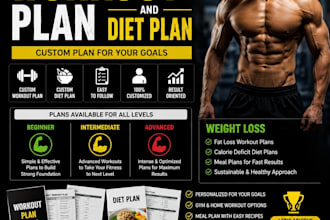 create a personalized workout and diet plan for your fitness goals