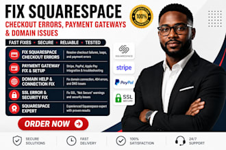 fix squarespace checkout errors, payment gateways, and domain issues