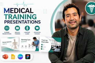 design medical training presentation, nursing powerpoint, healthcare slides